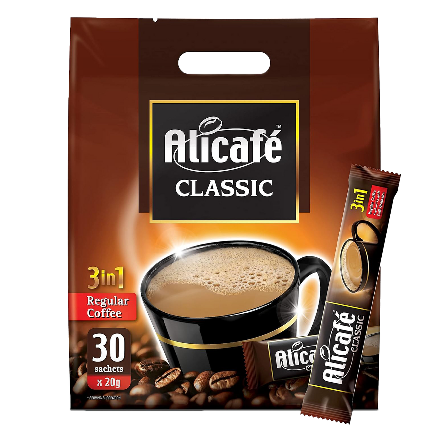 Alicafe Classic 3 in 1 Instant Coffee, 30 sachets x 20g