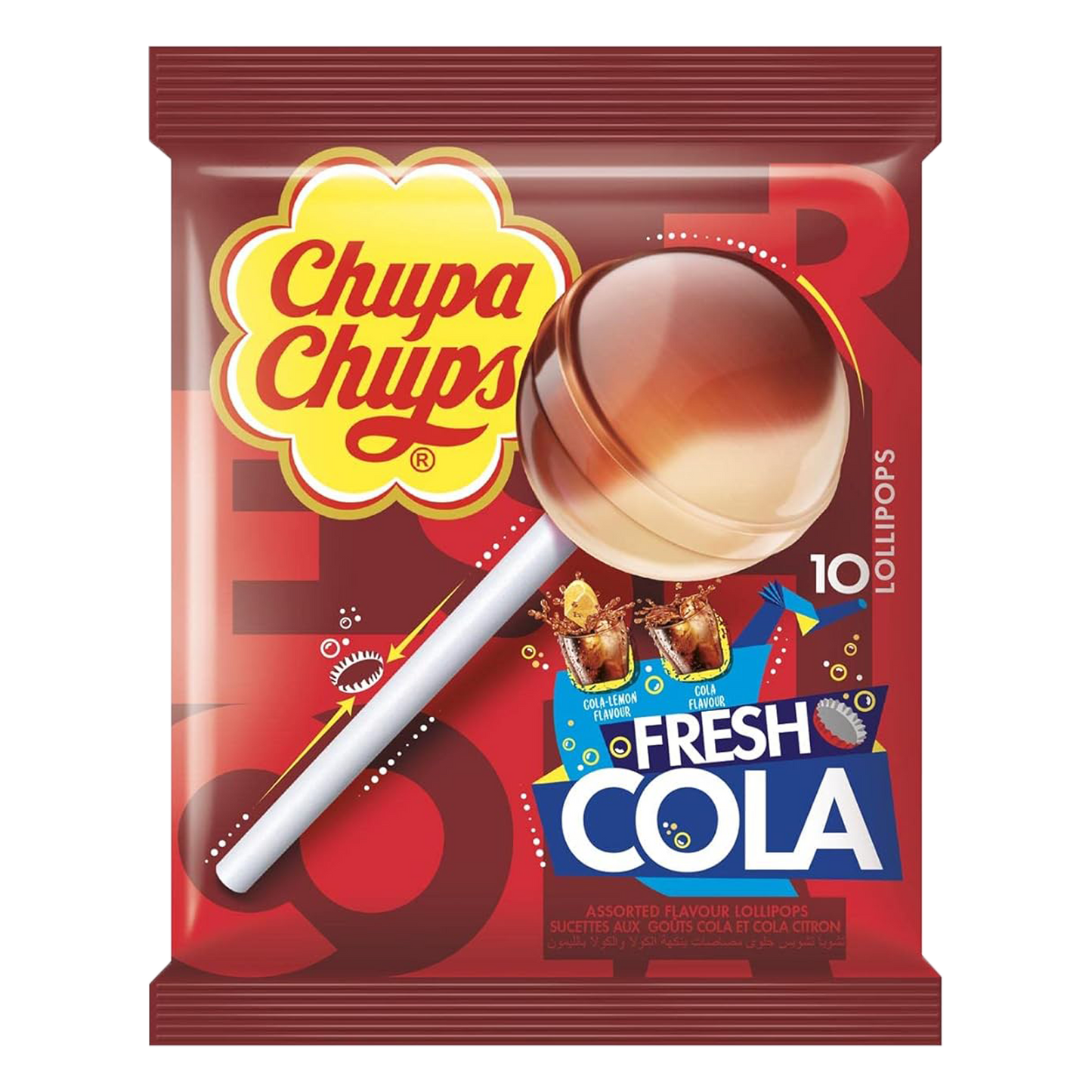 Chupa Chups Fresh Cola Lollipops, 120g