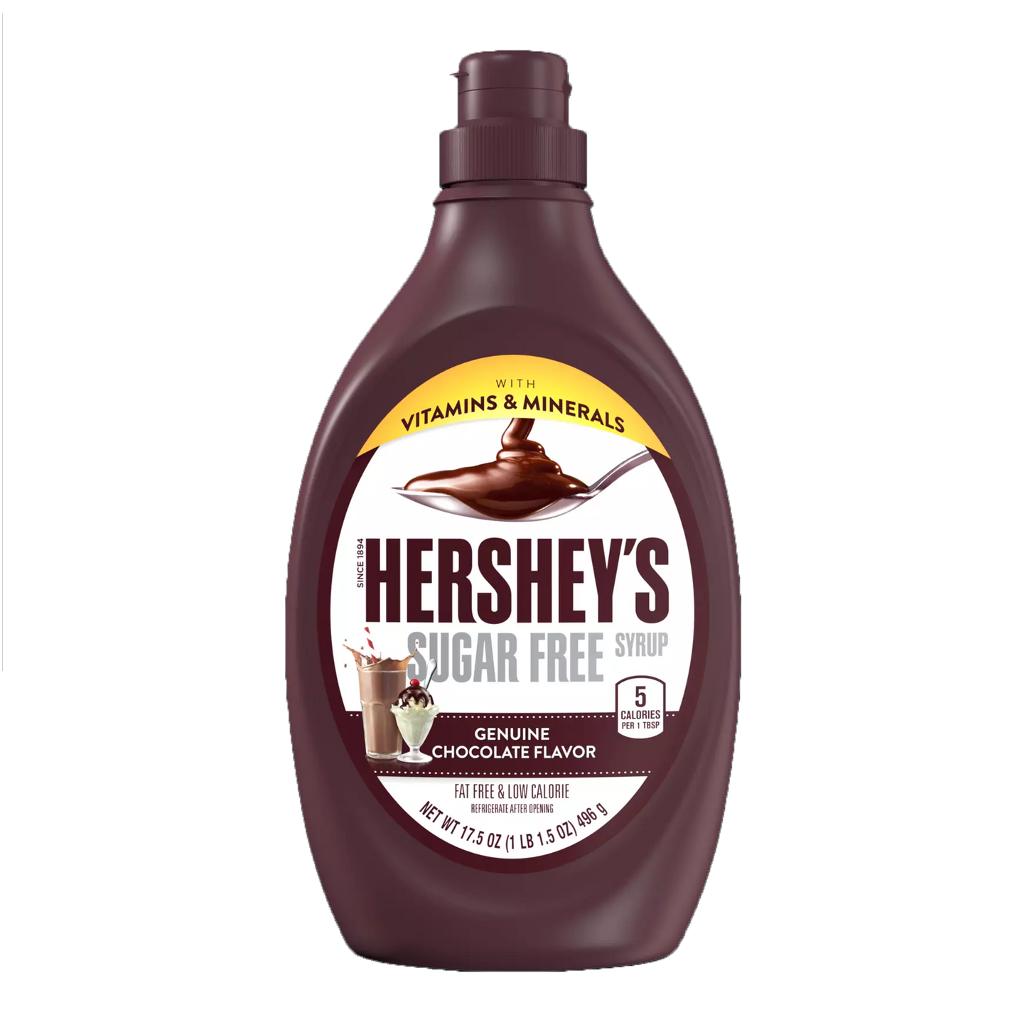 Hershey's Syrup Chocolate Zero Sugar Free, 496g