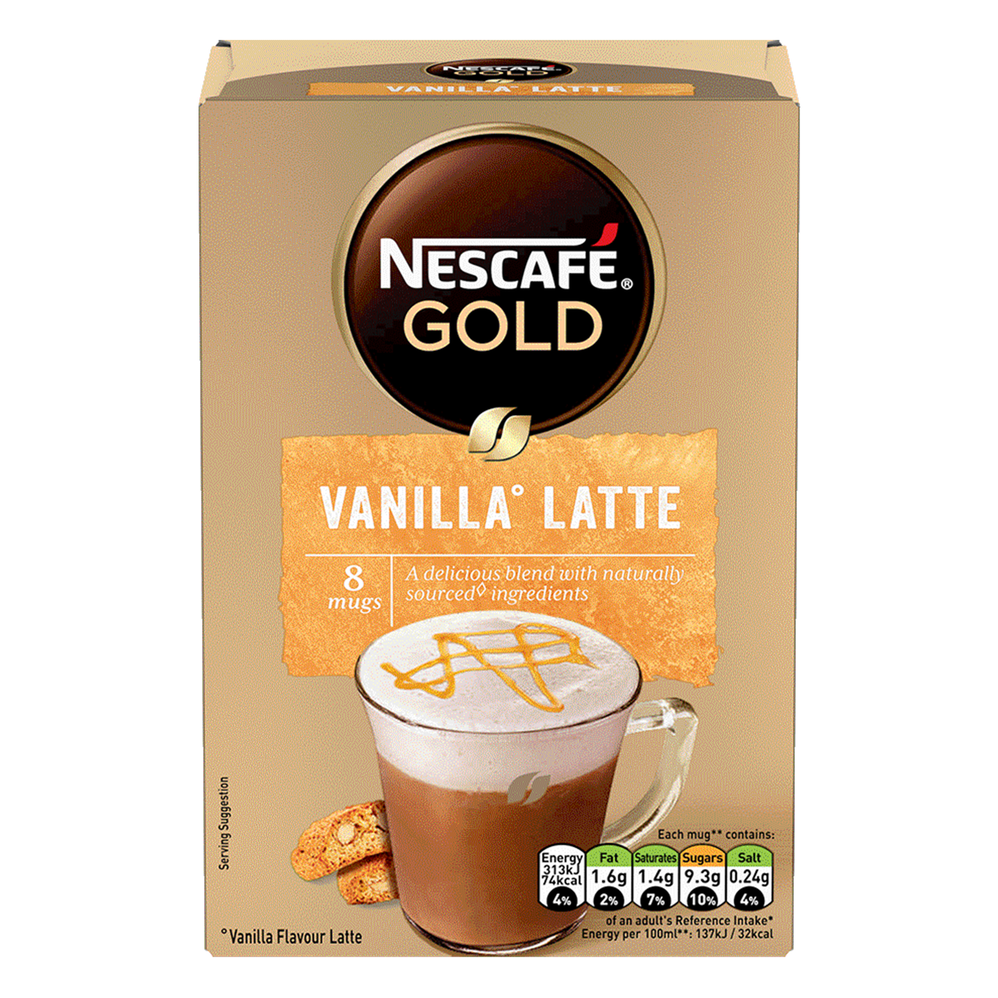 Nescafe Gold Vanilla Latte, 8 sachets